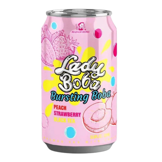 Madam Hong Peach Strawberry Bubble Tea